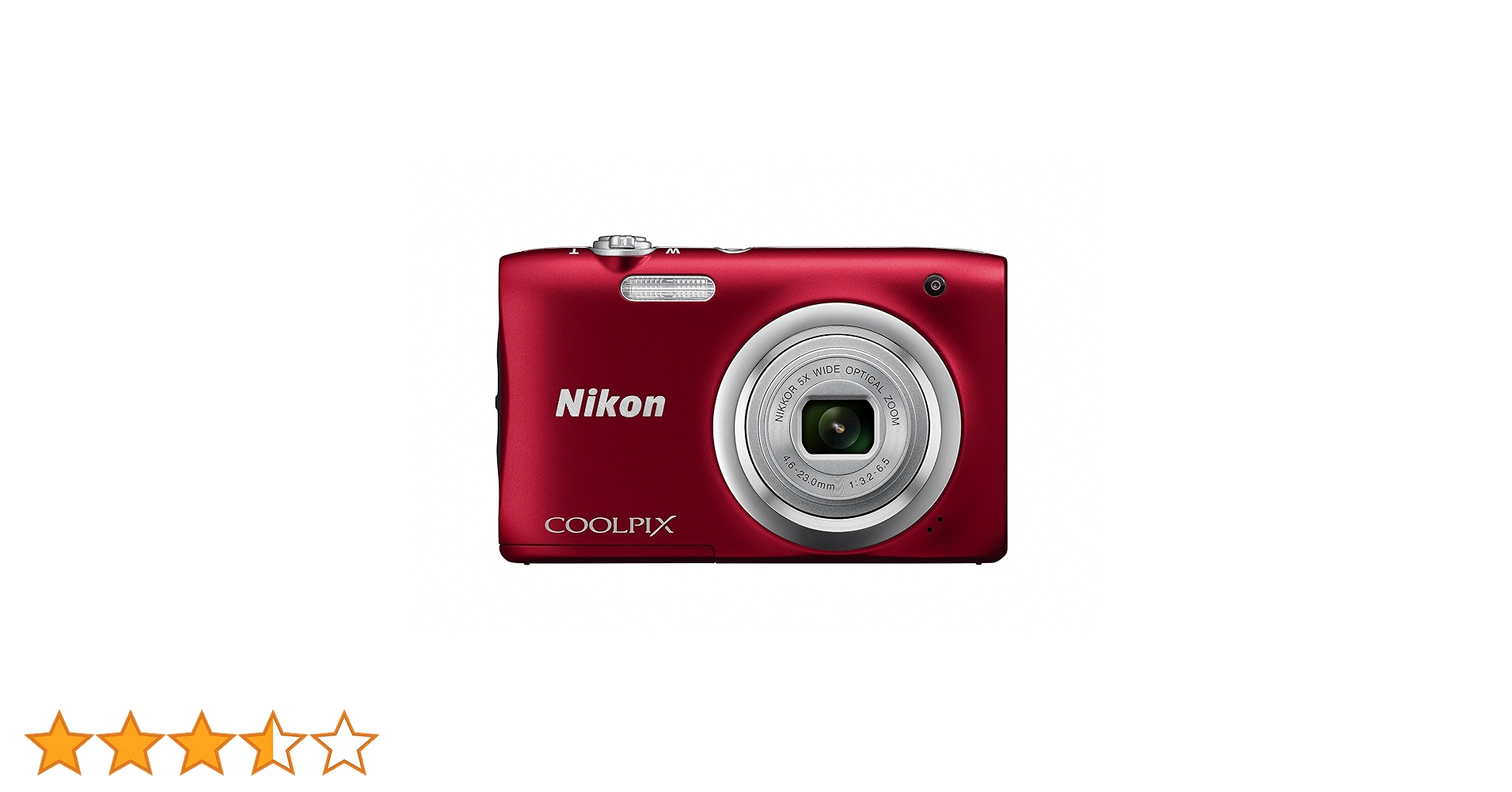 Nikon digital camera COOLPIX A100 5x optical 20,050,000 pixels Red